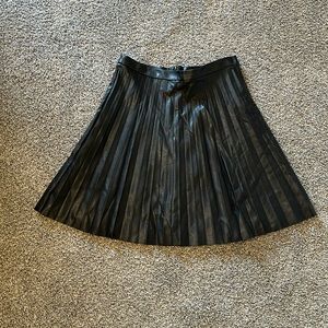 J.Crew Faux Leather Pleated Mini Skirt